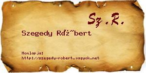 Szegedy Róbert névjegykártya