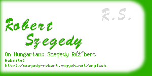 robert szegedy business card